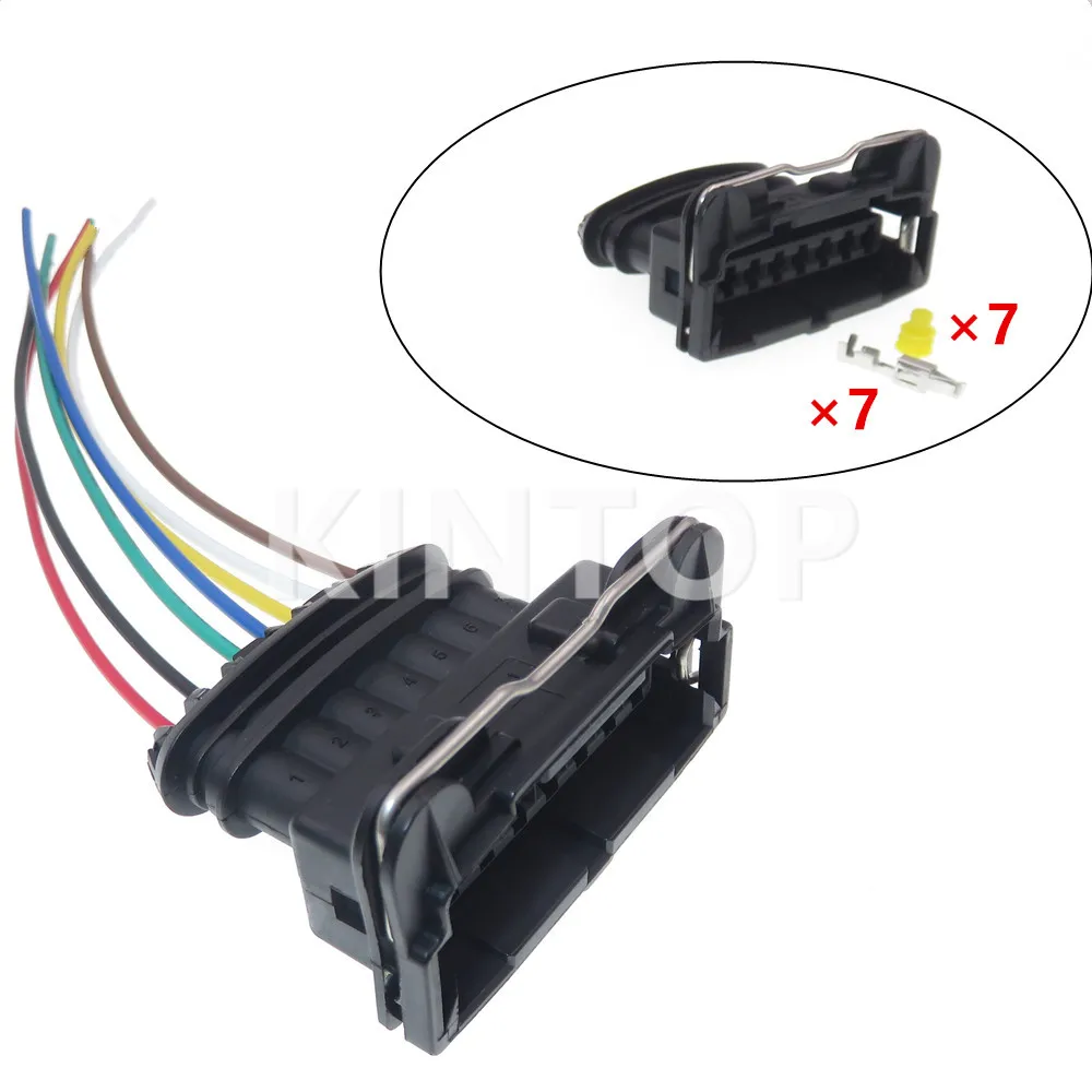 1 Set 7 Pins 282768-1 282194-1 AC Assembly Auto High-performance Waterproof Wiring Cable Harness Connector