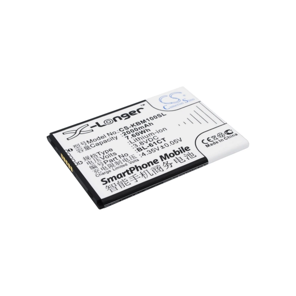 

Li-ion Mobile, SmartPhone Battery for KOOBEE, 3.8V, 2000mAh , Compatible Models: M100, S100, S3