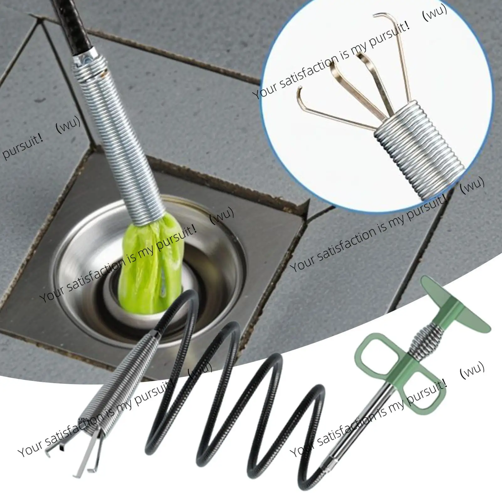 4-Claw Drain Snake Cleaning Tool Sewer Unclogging Supplies for  Bathtub Washbasin Toilet Kitchen Drain Cleaner