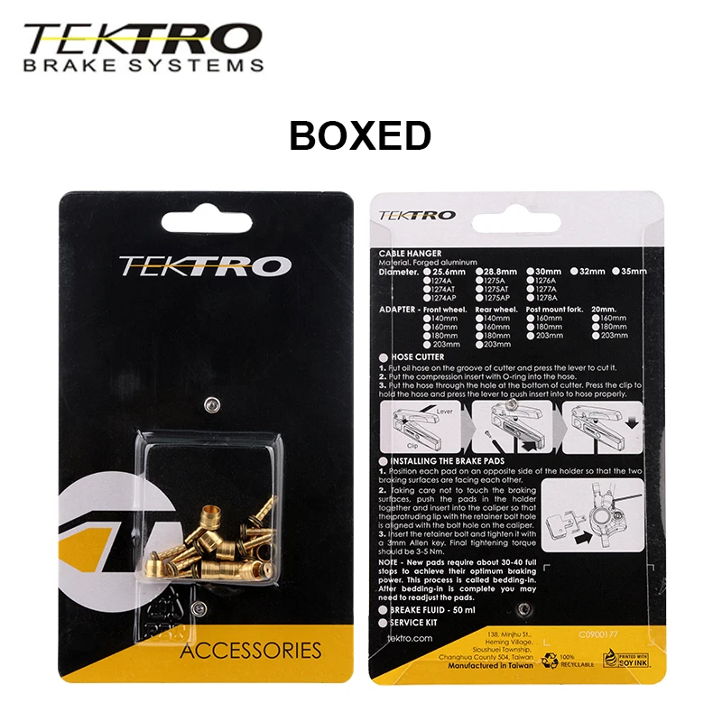 Tektro MTB Olive Head 5.5mm Hydraulic Disc Brake Tube Oil Needle Mountain Bike Disc Tubing Olive for Tektro Brake