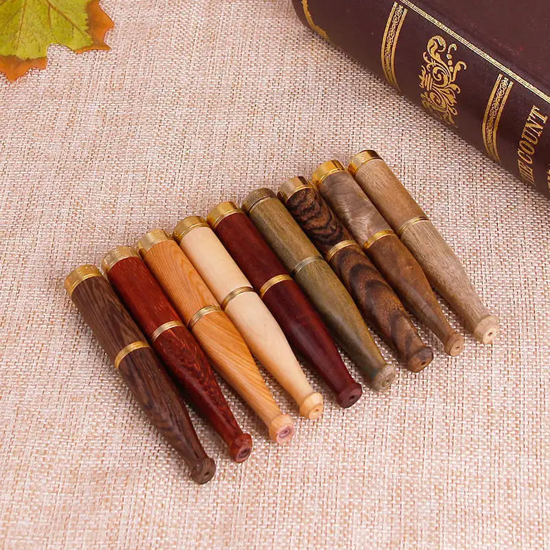 

1 Pcs Natural Wood Grain Solid Mouthpiece Tobacco Pipe Smoking Creative Mouthpiece