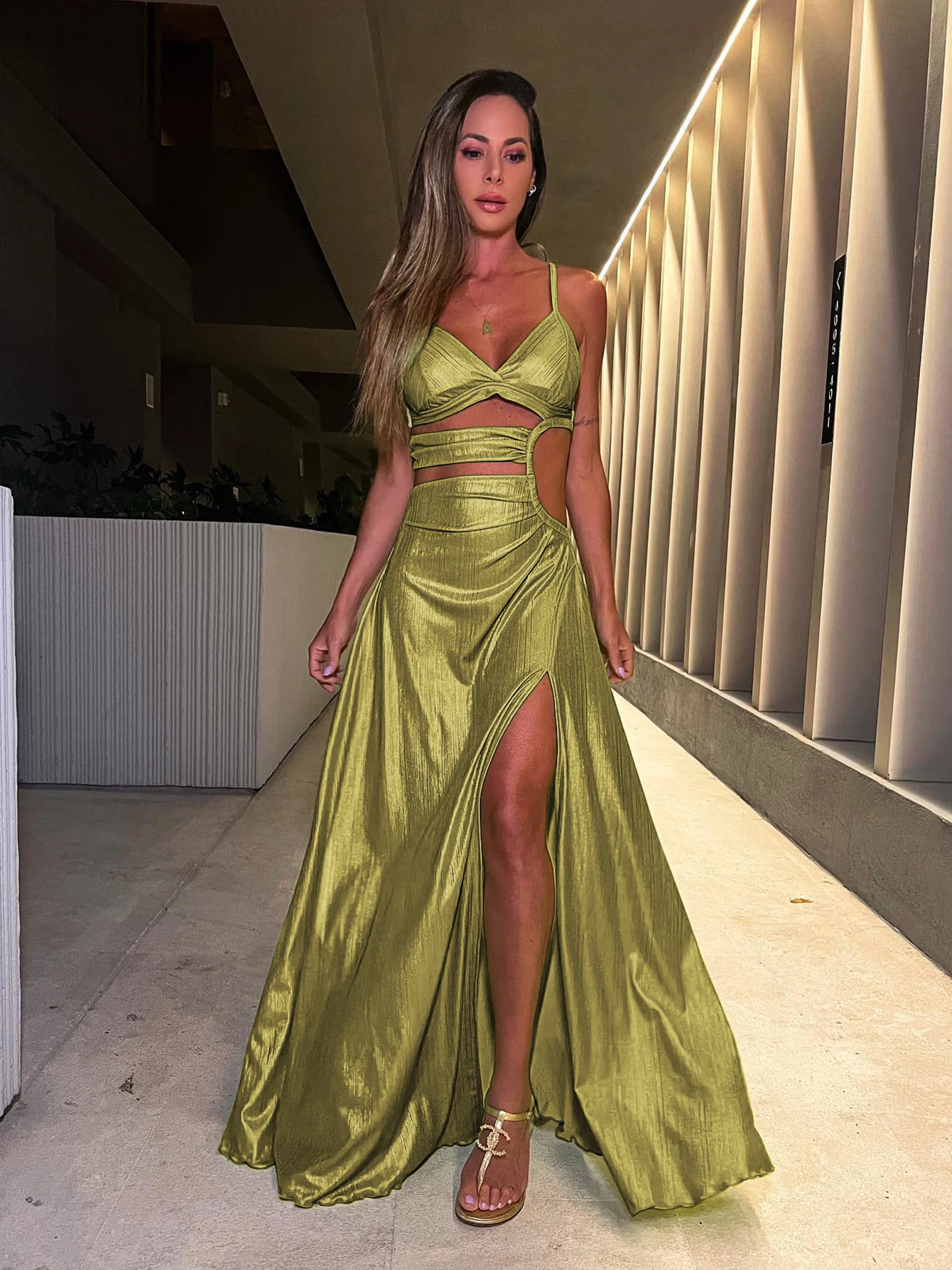 2024 Sexy Womens Dresses V Neck Elegant Long Dresse Cut Out One Piece Dress Woman Clothing Elegant Party Dresses for Women 2023