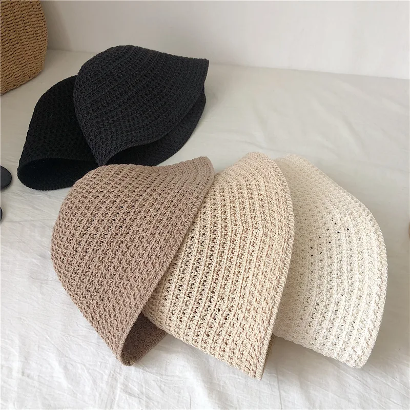 Breathable Cotton Linen Bucket Hat Japanese Hat Summer-Proof Bucket Hat Women's Lightweight Bucket Hat Korean Style Lite