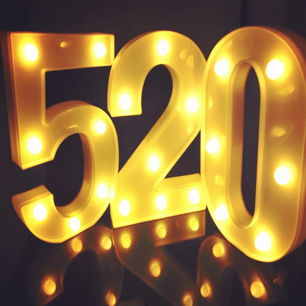 

Led Number Lights Night Lamp For Wedding Birthday Party Decoration Home Bar Lighting Light Up Number Sign