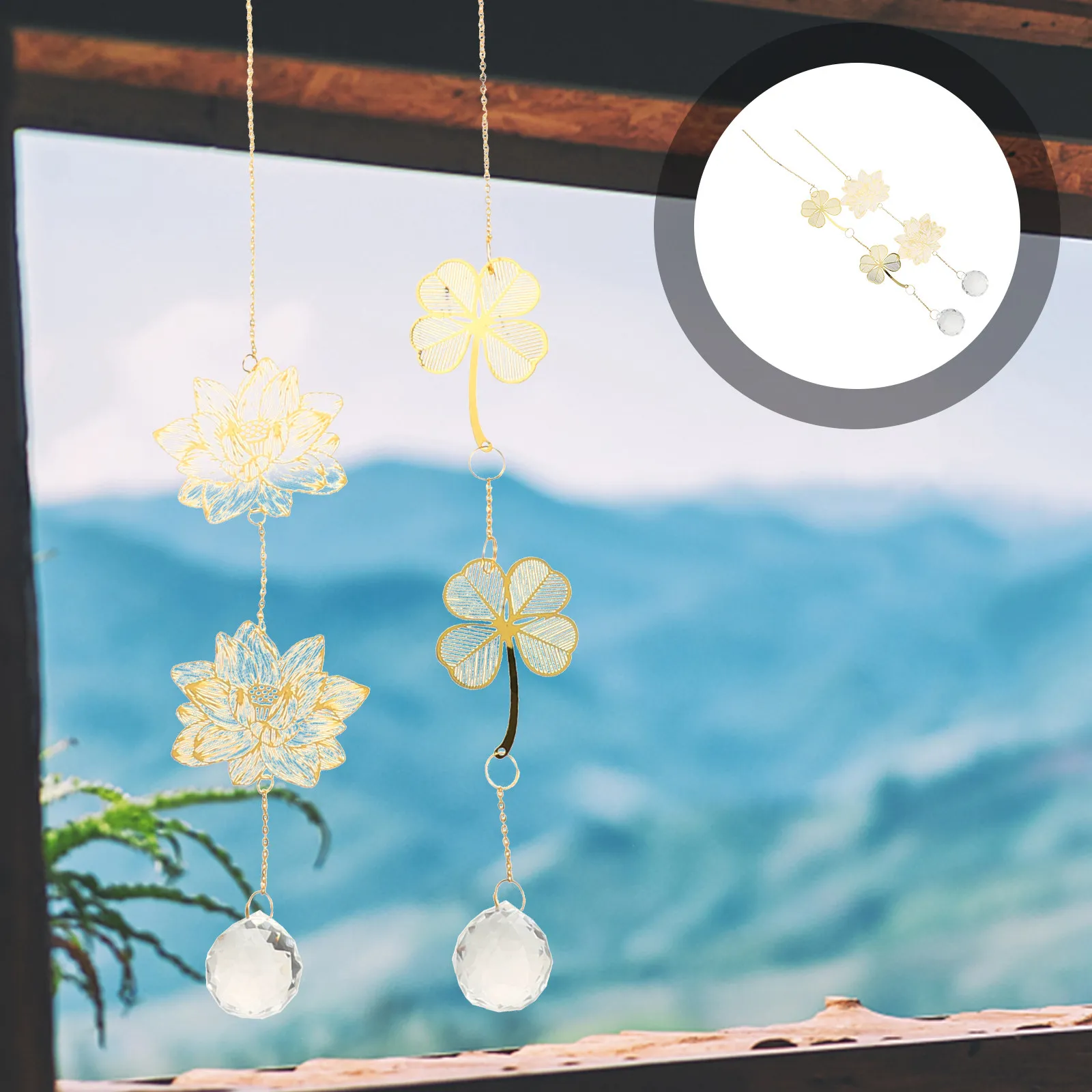 

2 шт. винтажных цепочек для потолочного вентилятора с подвесками в виде четырехлистного клевера и лотоса, идеально подходят для декора спальни, гостиной, ванной комнаты