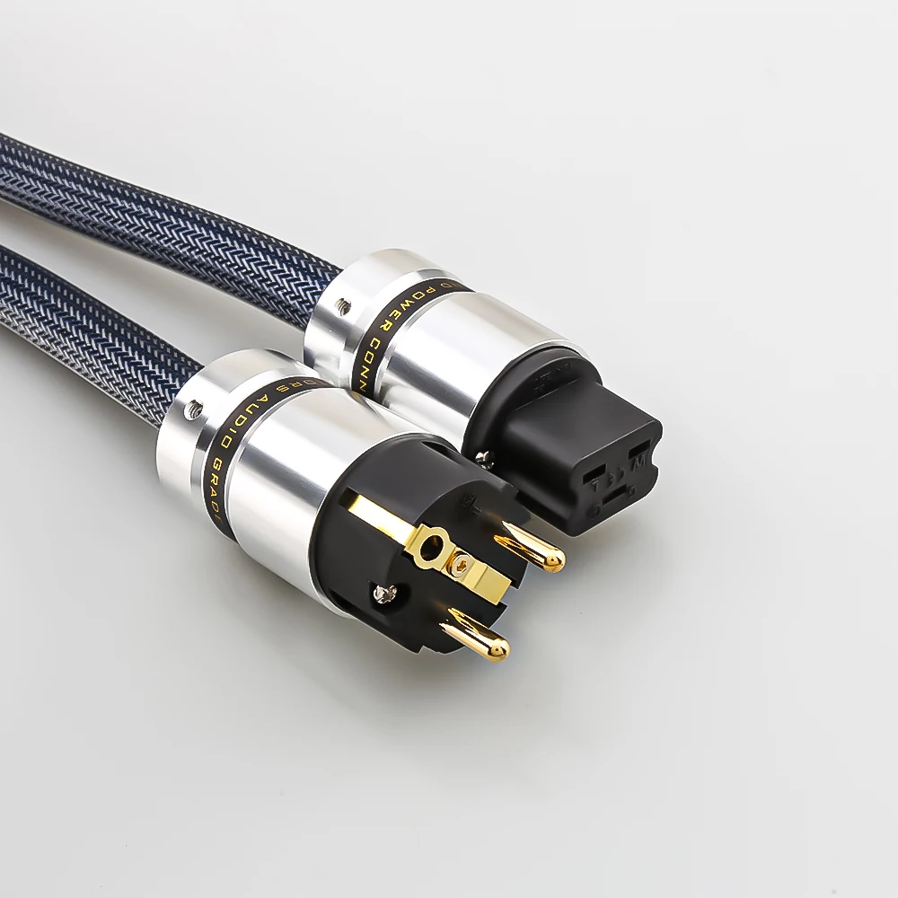 HI-End Audiocrast P111 + DW15 HIFI C19 кабель питания посеребренный шнур питания США медь ЕС позолоченный штекер питания 20A C19 IEC мама