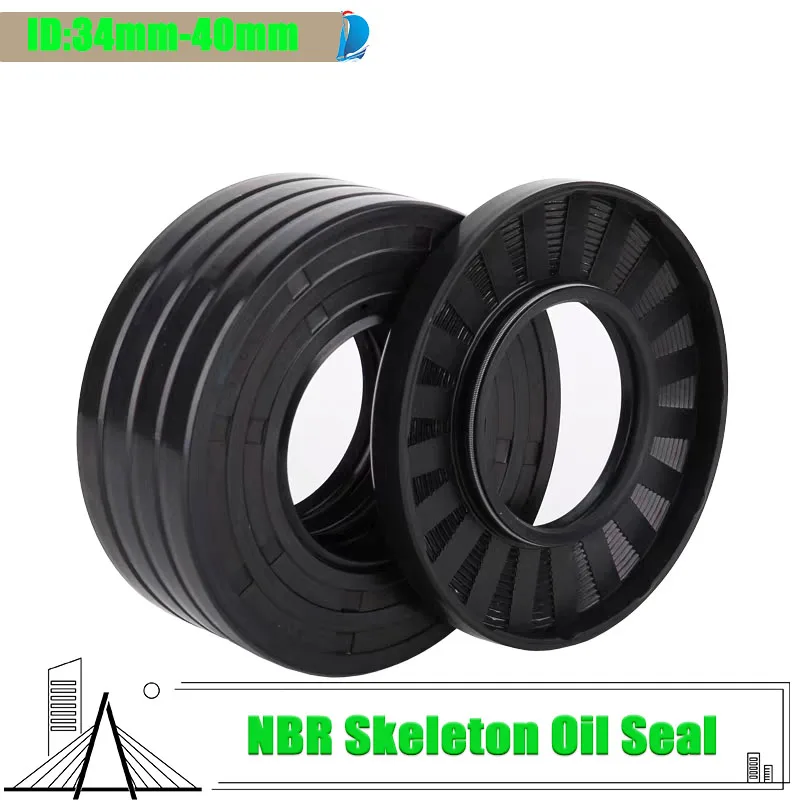 5pcs-Black nitrile rubber skeleton oil seal has strong compressive strength and good sealing performance