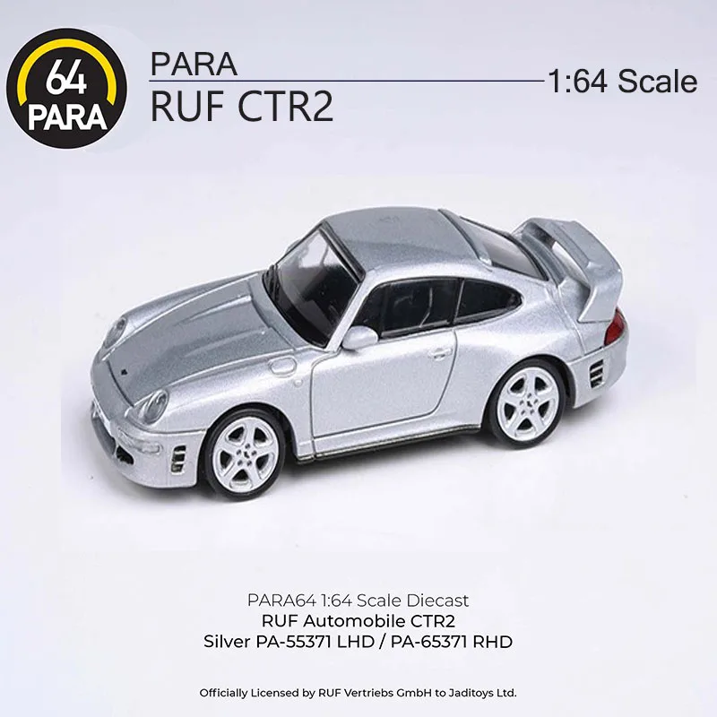 

NEW 64PARAa 1/64 Scale RUF CTR2 Diecast Alloy Toy Cars 7cm Models by 3 inches For Collection Gift