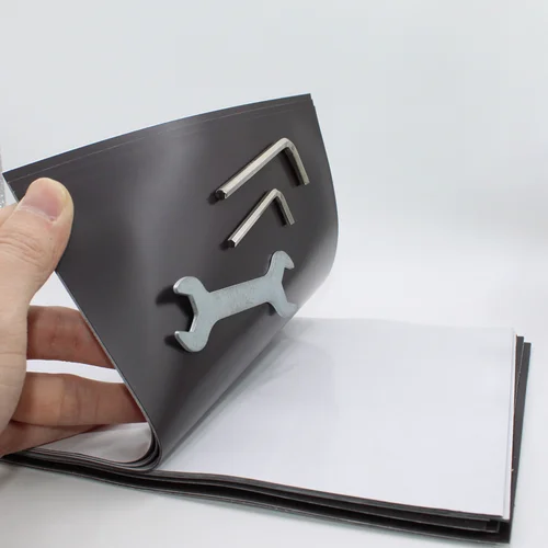 Imagen 2 del producto Hoja magnética A4 de 0,5/1,0/1,5mm, estera adhesiva magnética blanca de goma para foto, troquel de corte, adhesivo magnético para nevera artesanal