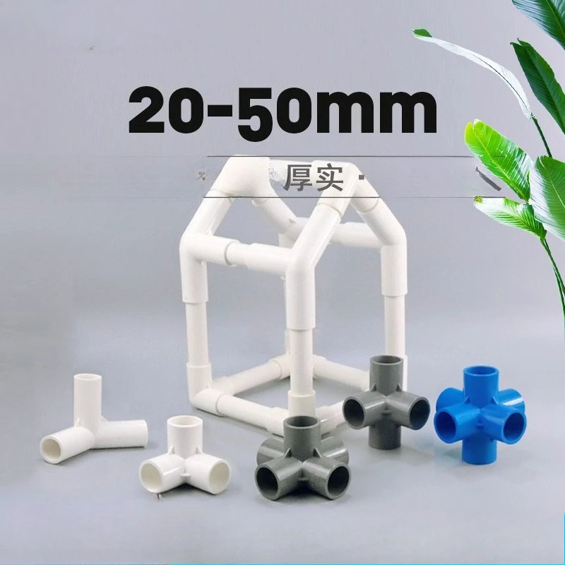 Plastic Pipe Connector Fittings Set for Furniture Frame 4 6 7 8mm Tube Fittings with Cross Coupling for DIY Plumbing Water Pipe