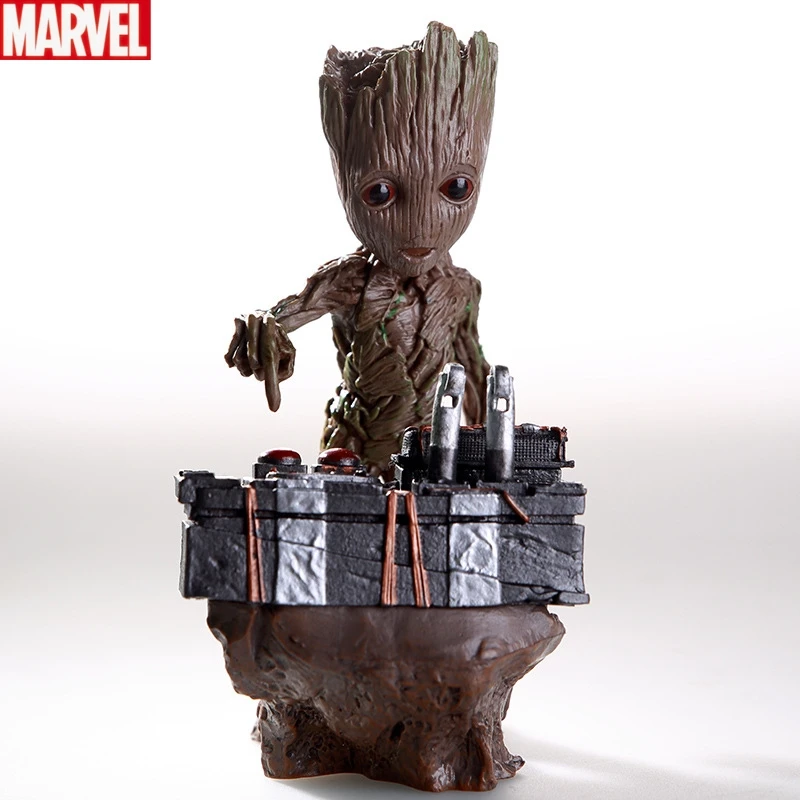 

17.5cm Marvel Guardians Of The Galaxy Groot Statue Model Avengers Cute Baby Tree Man Pvc Anime Action Figure Toy Collection Gift