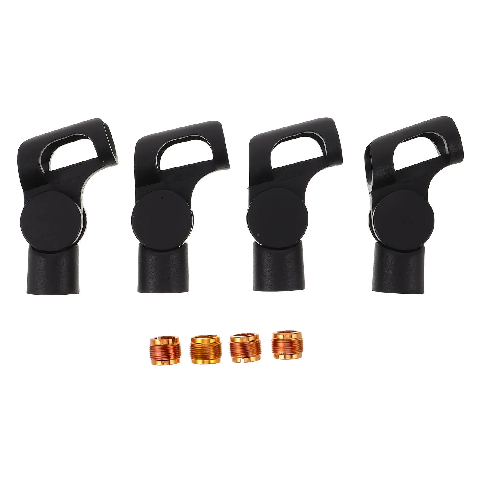 

4Pcs Microphone Clip Holder with Adapters - Sturdy Mic Clamp for Condenser Dynamic Mics - Live Streaming Interview Performance