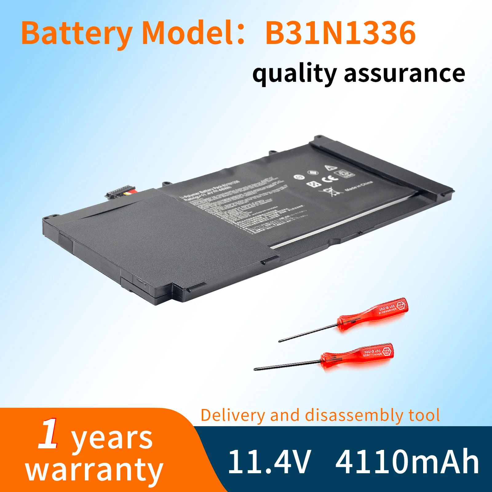 BVBH New B31N1336 C31-S551 Laptop Battery for ASUS VivoBook S551 S551LB S551LA R553L R553LN R553LF K551LN V551 V551LA