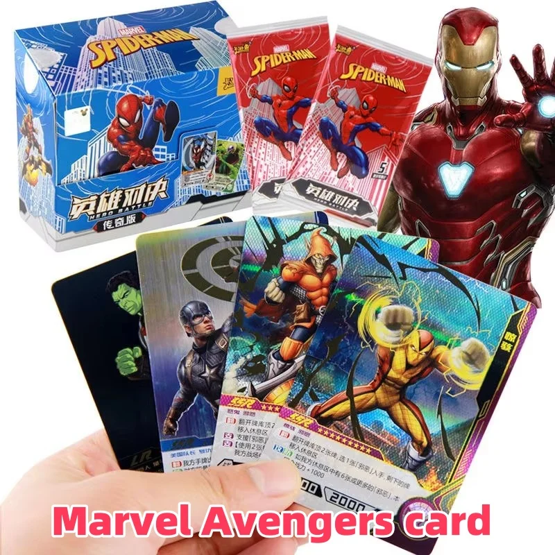 

Hot Kayou Marvel Collection Card Legendary Edition Spider-Man Iron Man Hero Duel Competitive Combat Laser Phantom Card Toy Gift