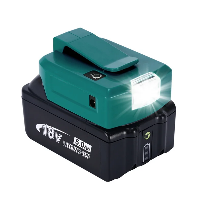 AC56-For 14.4 فولت 18 فولت بطارية ليثيوم BL1430 مصباح ليد مصباح العمل USB شاحن الهاتف المحمول تيار مستمر 12 فولت إخراج USB