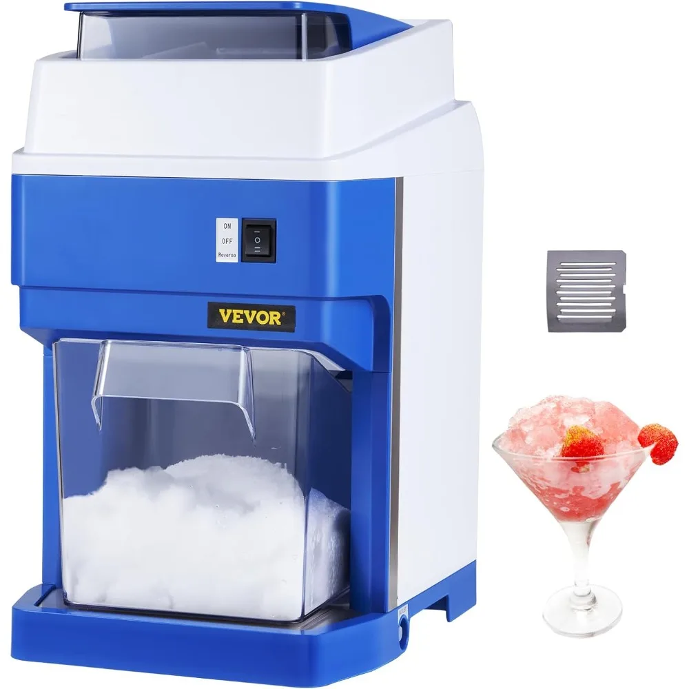 Commercial Ice Shaver Crusher, 265lbs Per Hour Electric Snow Cone Maker with 4.4lbs Ice Box, 650W Tabletop Shaved Ice Machine