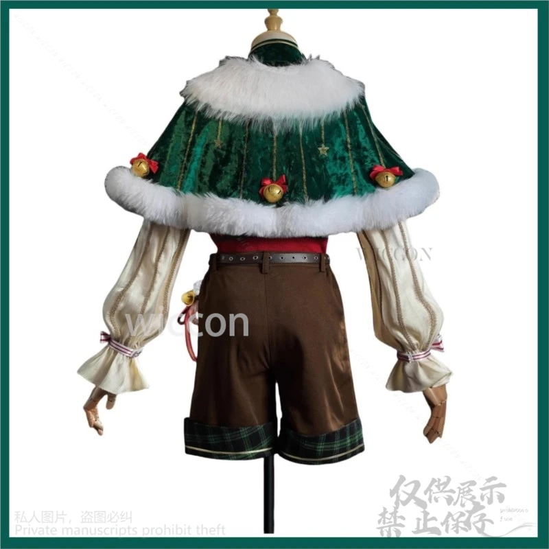 Disfraz de Cosplay de Anime Game Identity V Edgar Valden, sudaderas de pintor de Navidad, uniforme, peluca, sombrero, traje personalizado para hombre y mujer