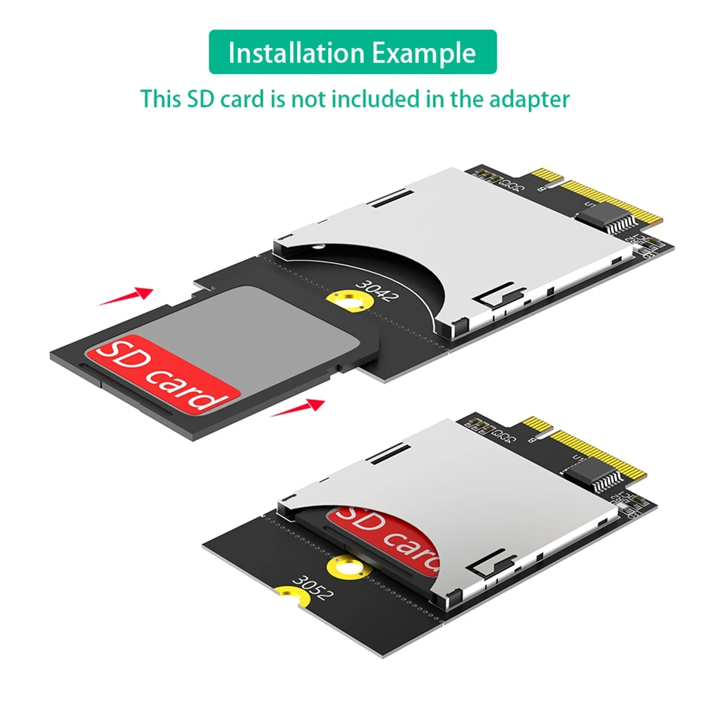 Well Made-New Version SD Card To NGFF Key B Adapter(Supports USB Bus, Not SATA Bus)