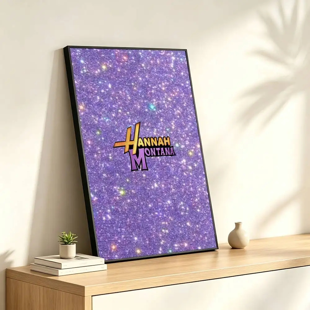 S-Sparkly Pop Idol Hannah Montana  Poster Waterproof Wall Art Sticker For Bar Living Room Vintage Decor High Quality Print Gift