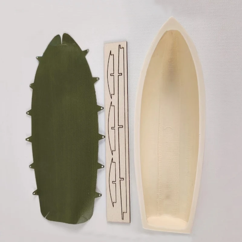 1Set Model Small Boat Assembly Kit Length 160mm Height 28mm Resin Rowboat Hull DIY Accessories for Simulation Ship Enthusiasts