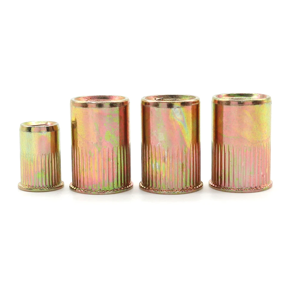 Dado per rivetti in acciaio inossidabile di vendita caldo M3 5000 pz/scatola Piccola testa svasata a strisce di colore zincato finitura ossido nero metrico