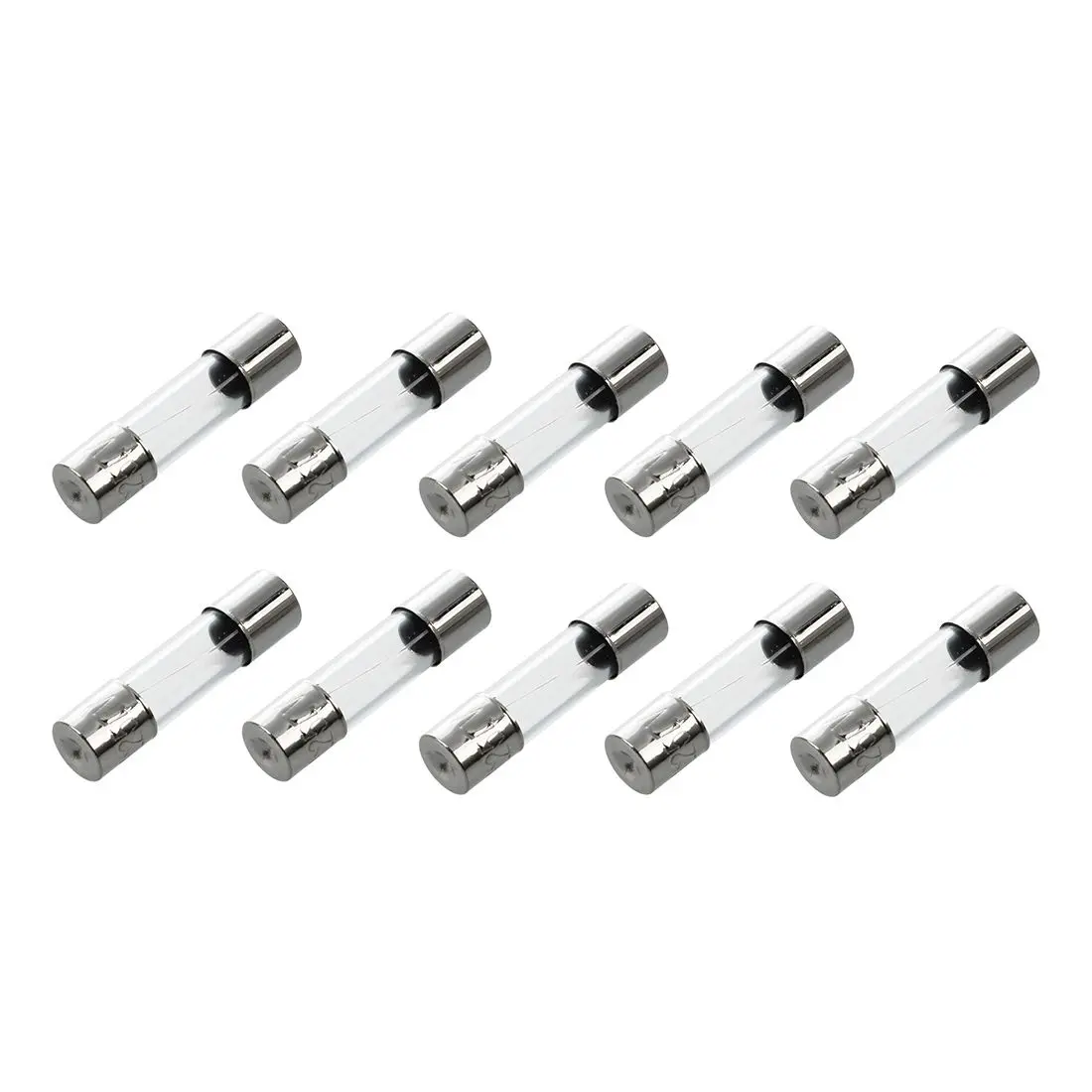A72Z 10 Pcs Fast Blow Type Glass Tube Fuses 5x20mm 250V 2Amp