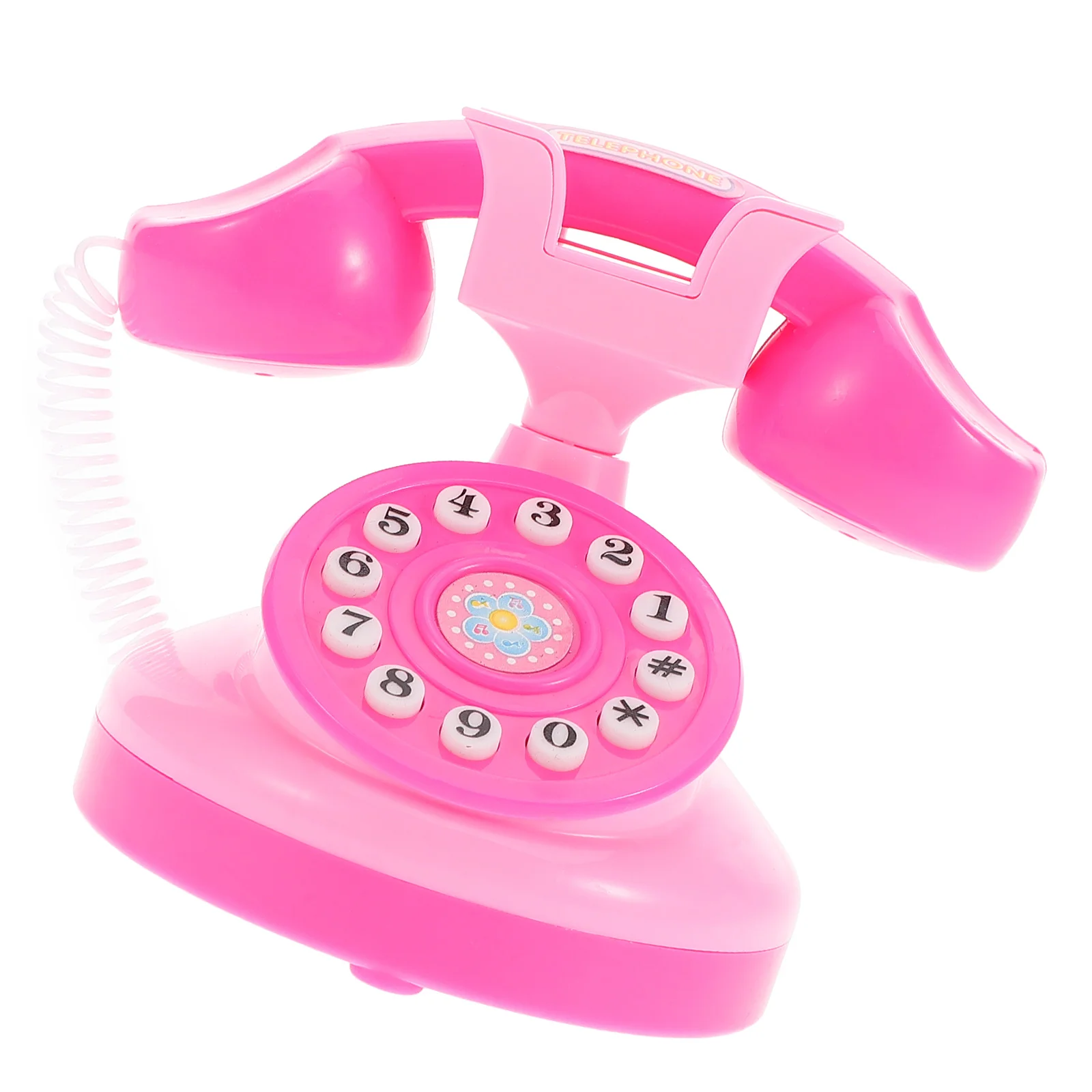 Mini téléphone enfant en bas âge Vintage faux rotatif en plastique Miniature poupées maison enfant cellule