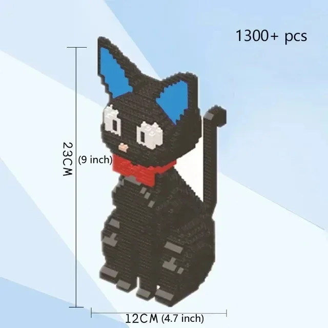 Black Cat Model Mini Building Blocks Children Learning Toys for Kid Boy Girl Squirrel Pet Style Brick Children\'s Toy Gifts