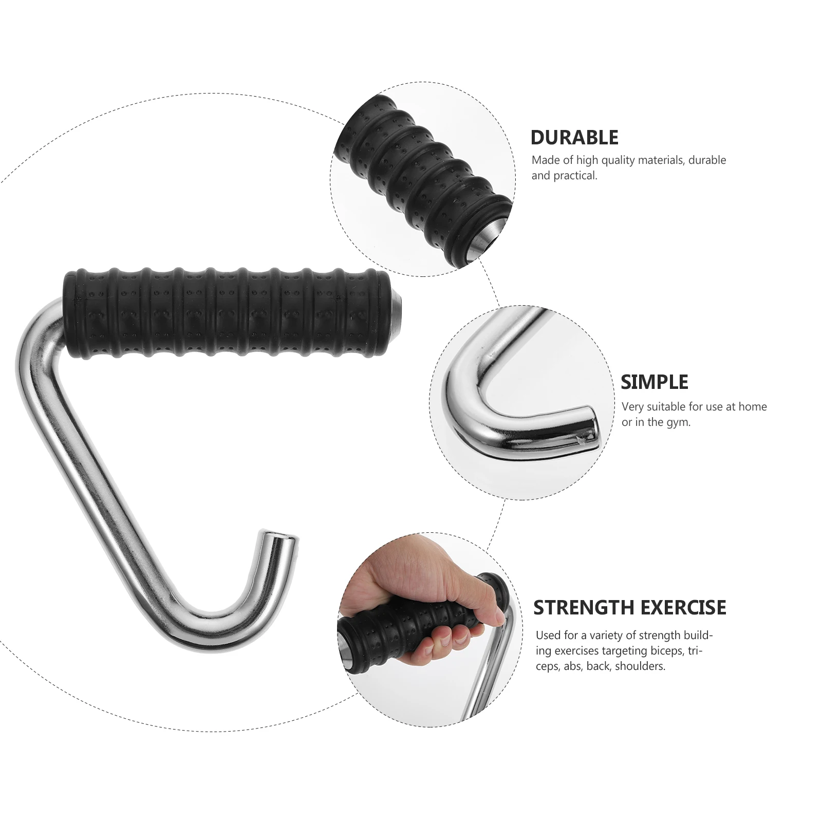 

1Pcs Hand Grip Strength Trainer Steel Tpr Build Chest Biceps Triceps Muscles Home Gym Workout Equipment Accessories