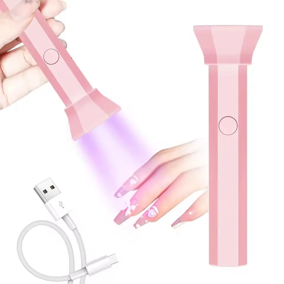 USB Rechargeable Mini UV Nails Drying Lamp Pen Shape LED Nail Light Quick Drying Light For Curing All Nail Gel