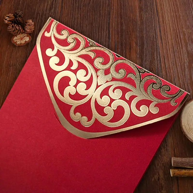 Pcsset 2019 New Year Wedding Red Envelope Chinese Spring Festival Gold Printing Red Pocket To Fill In Money