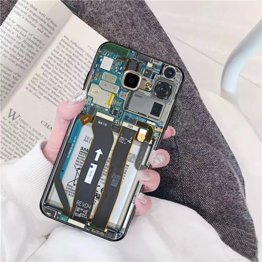 Inside Circuit Board Phone Case For Samsung A 10 11 12 13 20 21 22 30 31 32 40 51 52 53 70 71 72 73 91 13 Shell