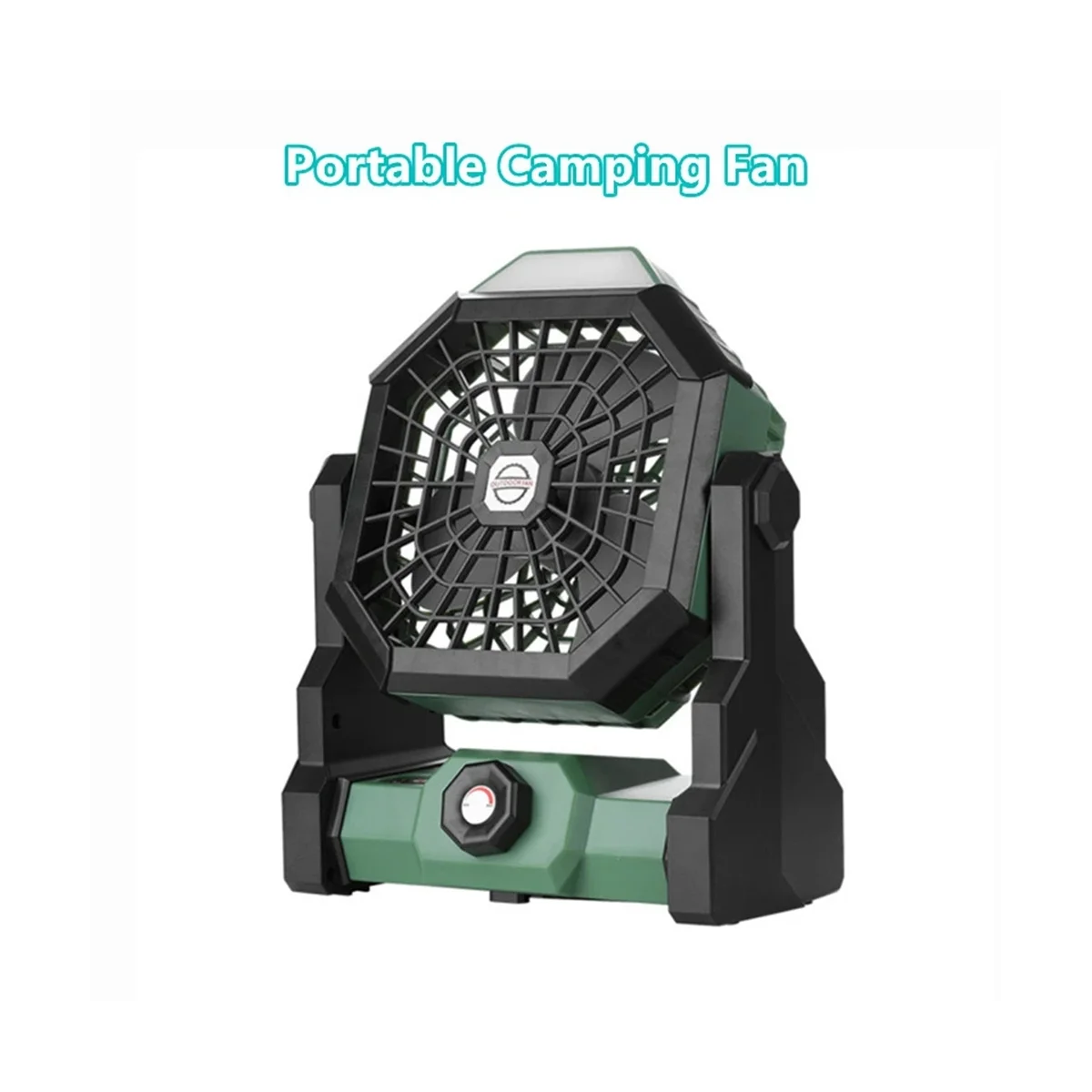 LEDライト付きポータブルキャンプファン、充電式バッテリー駆動、LEDナイトライト付き屋外テントファン、オレンジ、7800mah