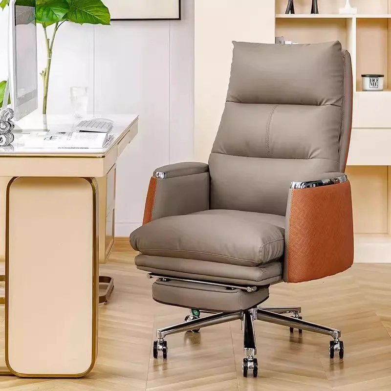 

Вращающееся кресло с расслабляющим акцентом, офисное кожаное сидение для дома, бизнеса, компьютера, удобный диван, кабинет, эстетичная мебель