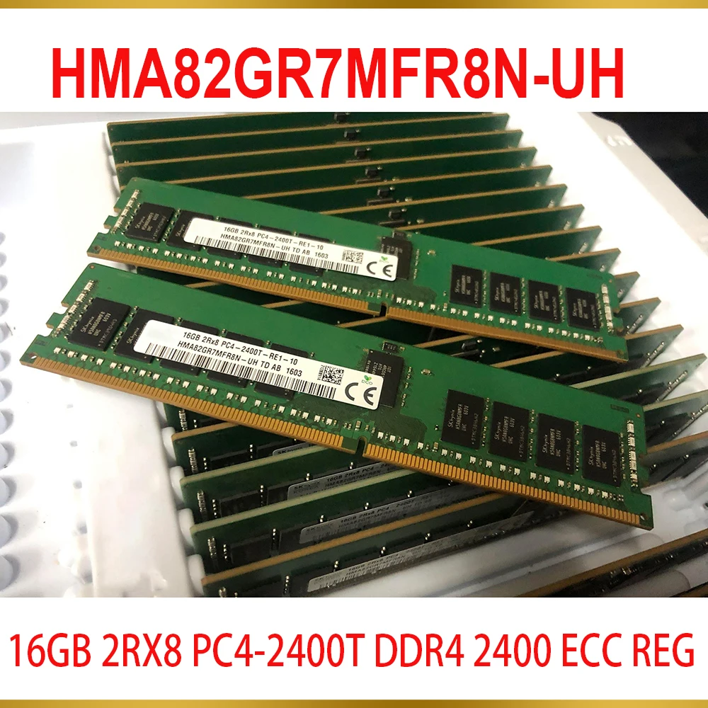 

1 шт. 16 Гб 16 Гб для SK Hynix RAM 2RX8 PC4-2400T DDR4 2400 ECC REG RDIMM HMA82GR7MFR8N-UH