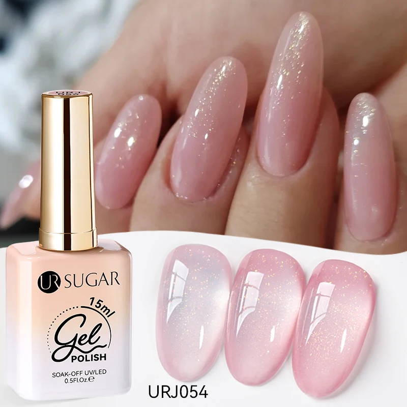 UR SUGAR 15 ml Jelly Milky White Translucent Color Gel Polish Semi Permanent UV Gel Nail Art Soak Off Gel Lack Neueste Mode gel nagellak база для манікюра цветная сухоцвет для ногтей