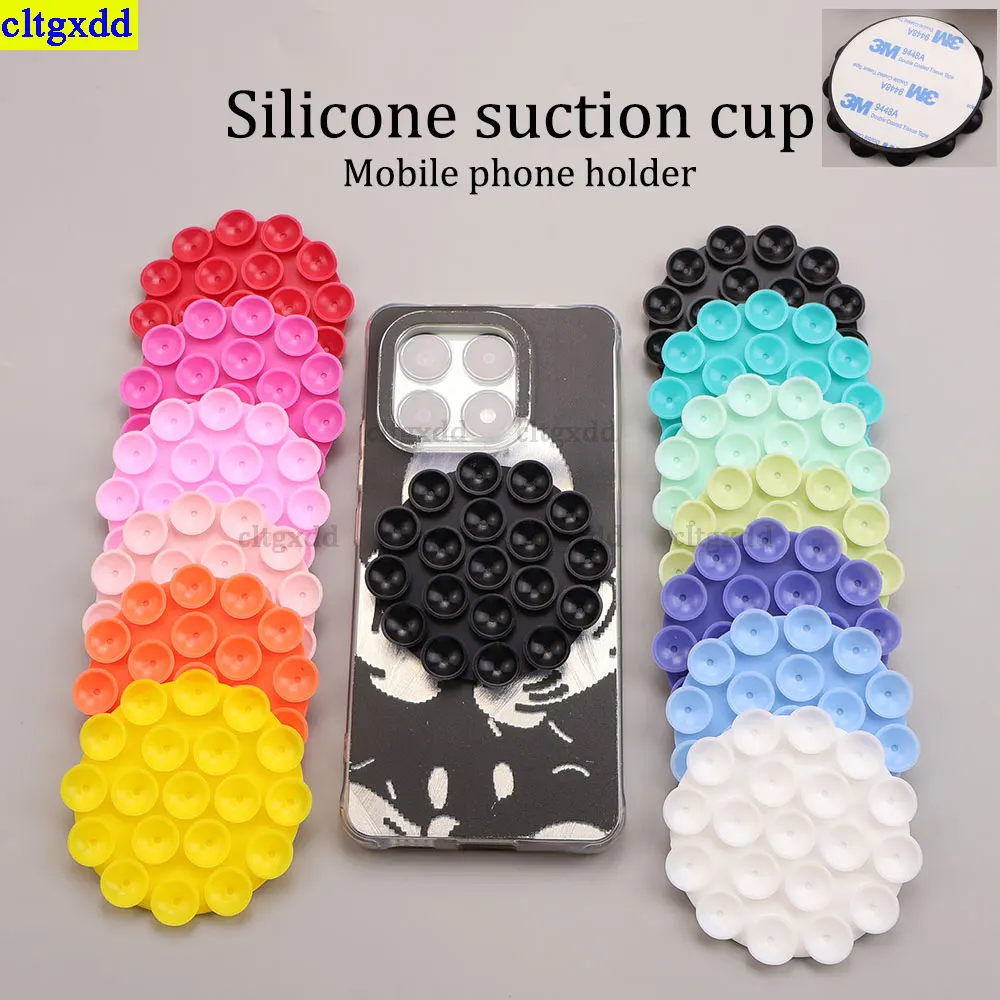 cltgxdd 1piece silicone portable mini suction cup phone holder 3M disc sticker car navigation prompt holder universal phone hold