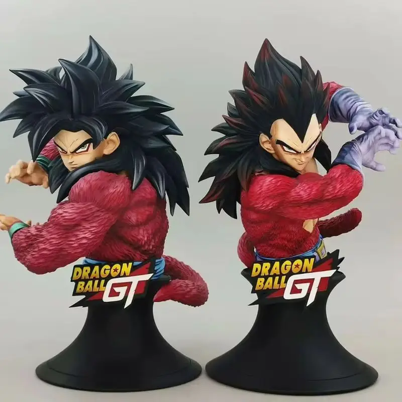 Nuevo 24cm Dragon Ball Gt Ssj4 Goku Vegeta figura Super Saiyan 4 Son Goku y Vegeta busto estatua de Pvc colección modelo juguete para regalo