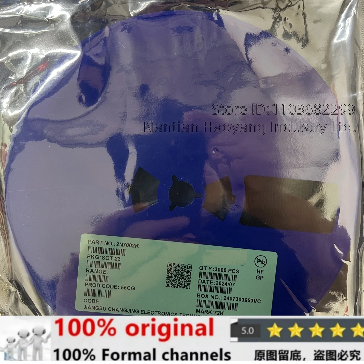 

Original Only with Free Shipping 500pcs/1000pcs/Lot 2N7002K