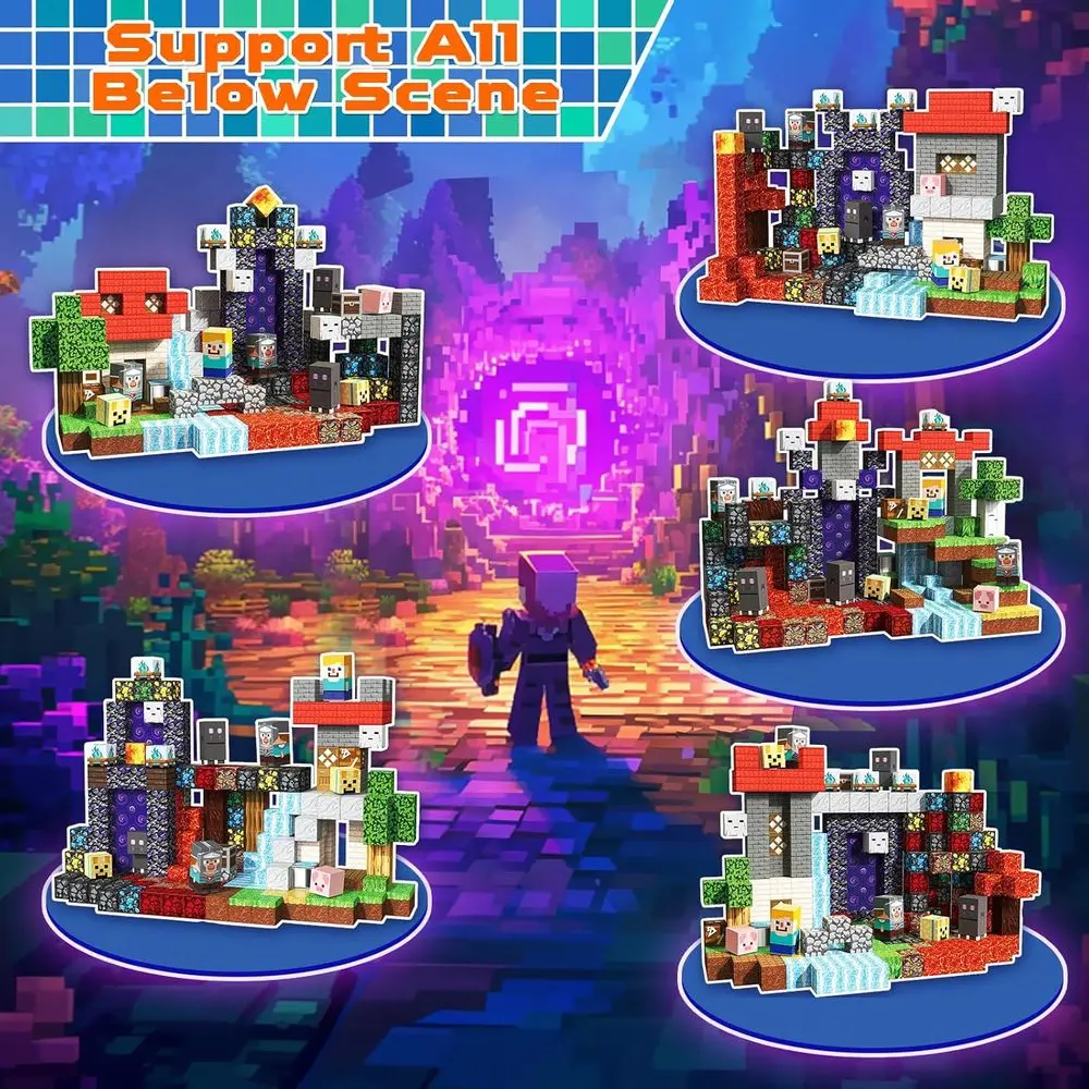 Magnetisches Bausteine-Set für Kinder von 4–8 Jahren, STEM-Spielzeug für Jungen und Mädchen, ideales Geschenk für Kinder im Alter von 3–12 Jahren