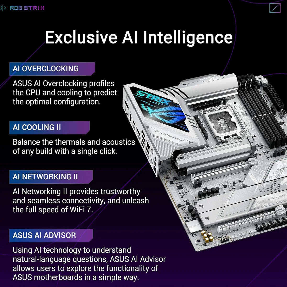 LGA1851 untuk ROG STRIX Z890-A GAMING WIFI S Intel Z890 Mainboard DDR5 AI Motherboard Non-ecc Prosesor Intel Core Ultra