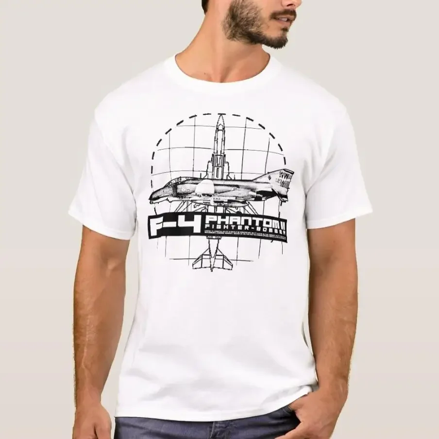 

F-4 Phantom II Fighter Bomber Men T-Shirt Short Sleeve Casual 100% Cotton O-Neck Summer Harajuku Shirts