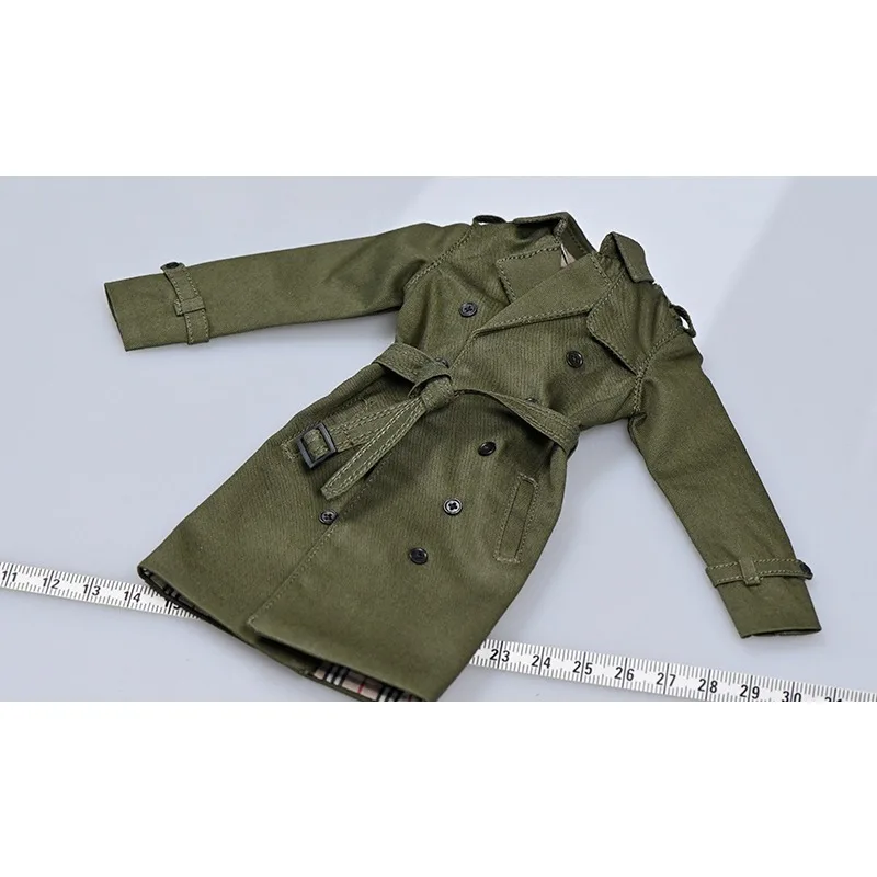 1/6 Scale Female Classic British Retro Long Windbreaker Jacket for 12inch Action Figures Tbl Body Dolls Accessory