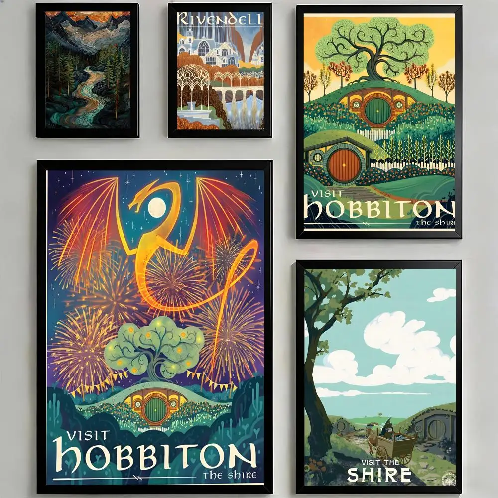 Poster Sticky HD Quality Wall Art Retro  For Home Room Wall Decor M-Mordor CastleS