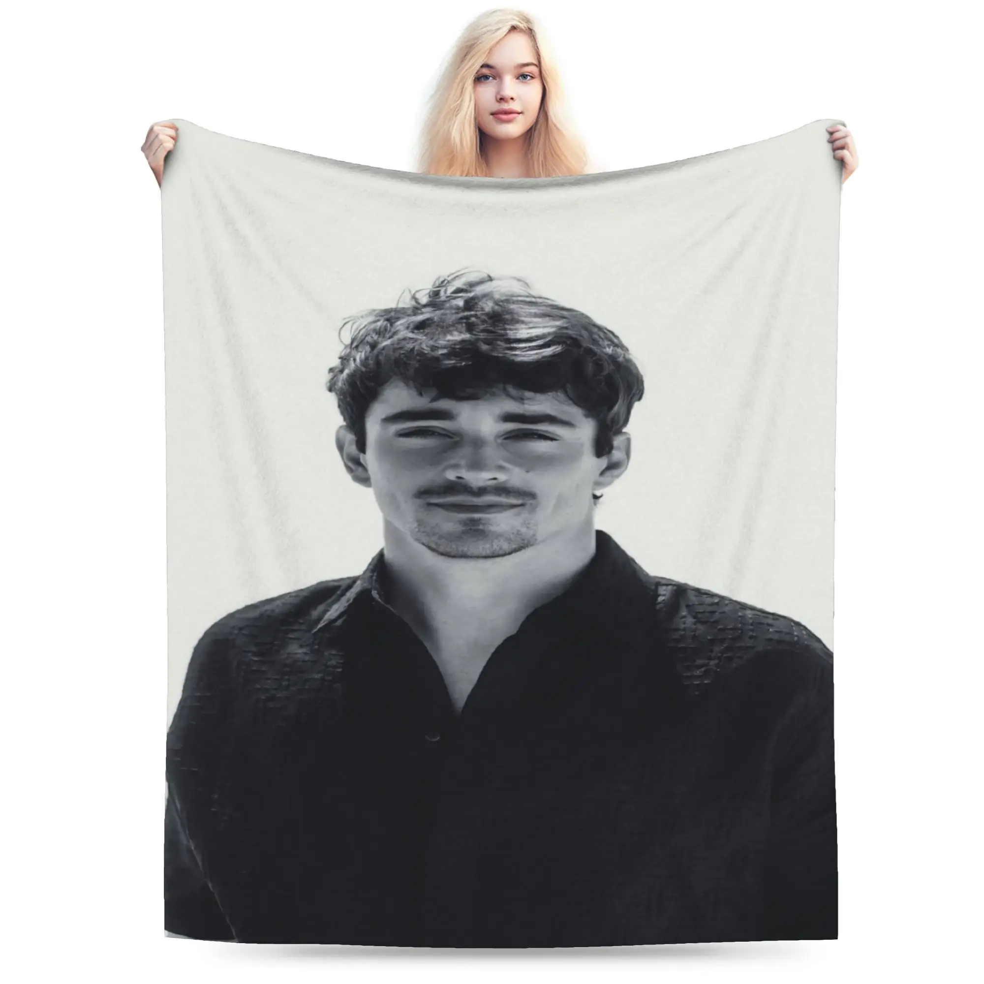 C-Charles L-Leclercs Blanket  Super Warm Fluffy Plush Throw Blanket For Living Room Airplane Travel Flannel Bedspread Bed Cover