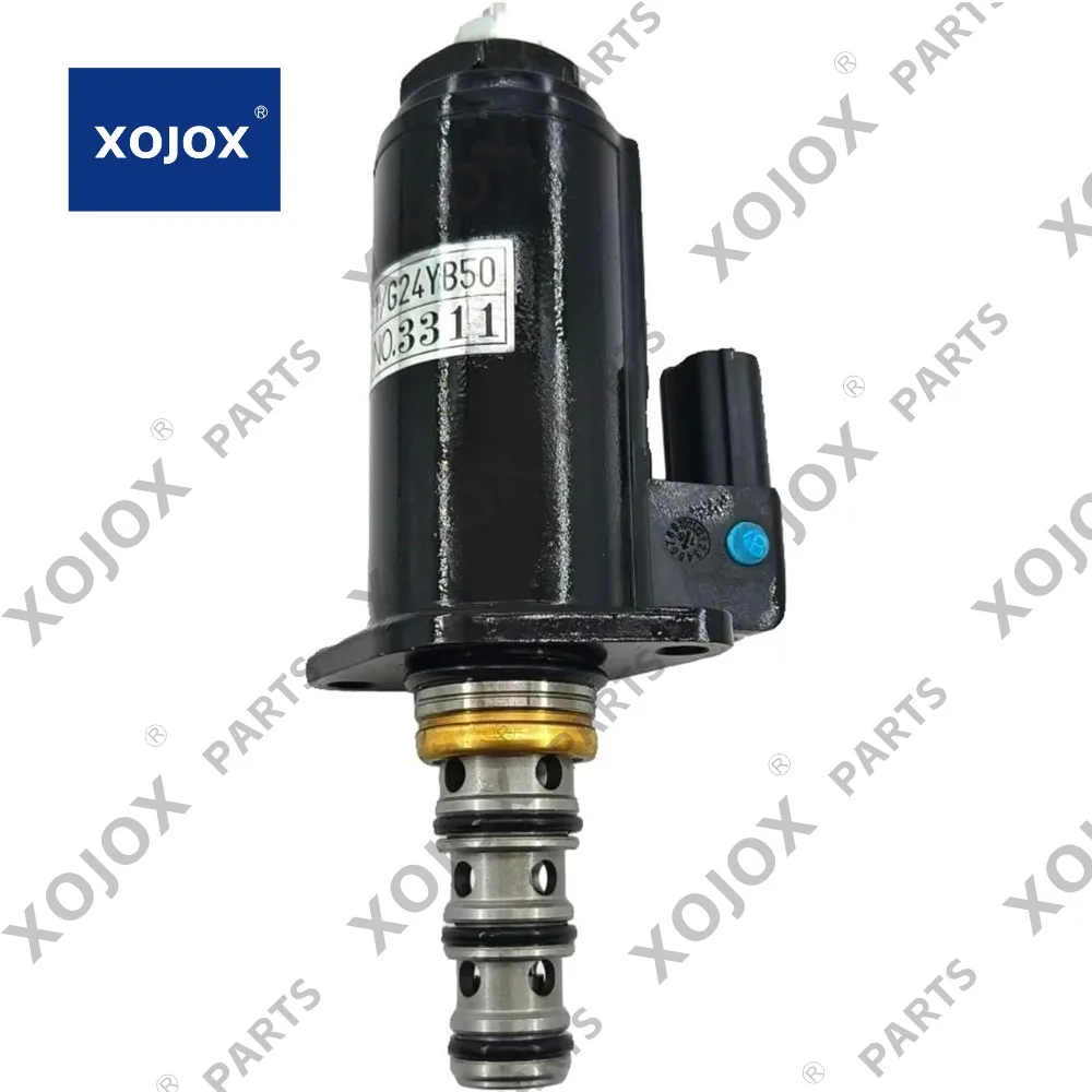 

XOJOX SK120 200 300-6 Excavator Rotary Solenoid Valve G24YA50/YB50 Replacement Part for Construction Equipment