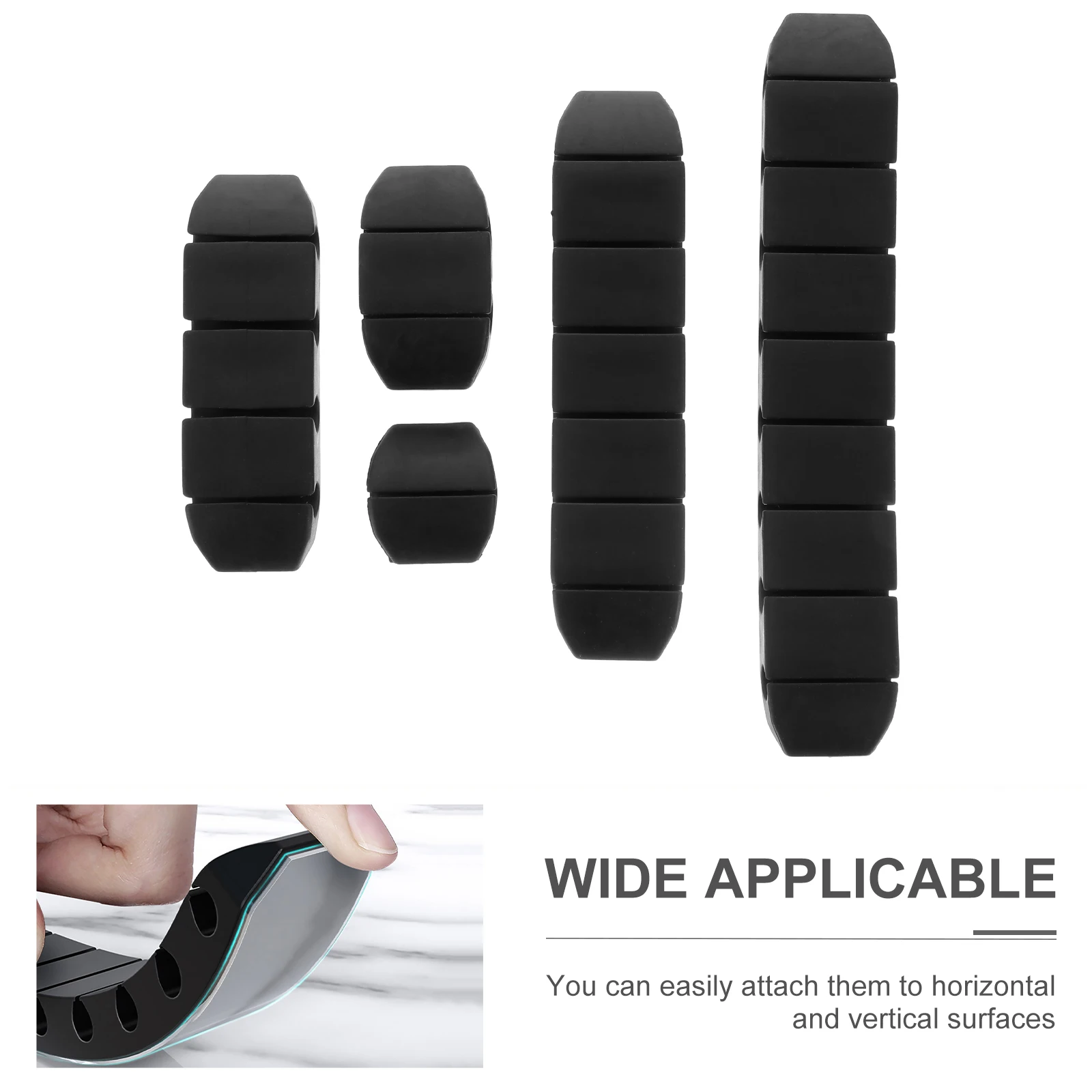 

5 Pcs Cable Holders for Cords Data Fixer Managment Clips Multipurpose Black Desk