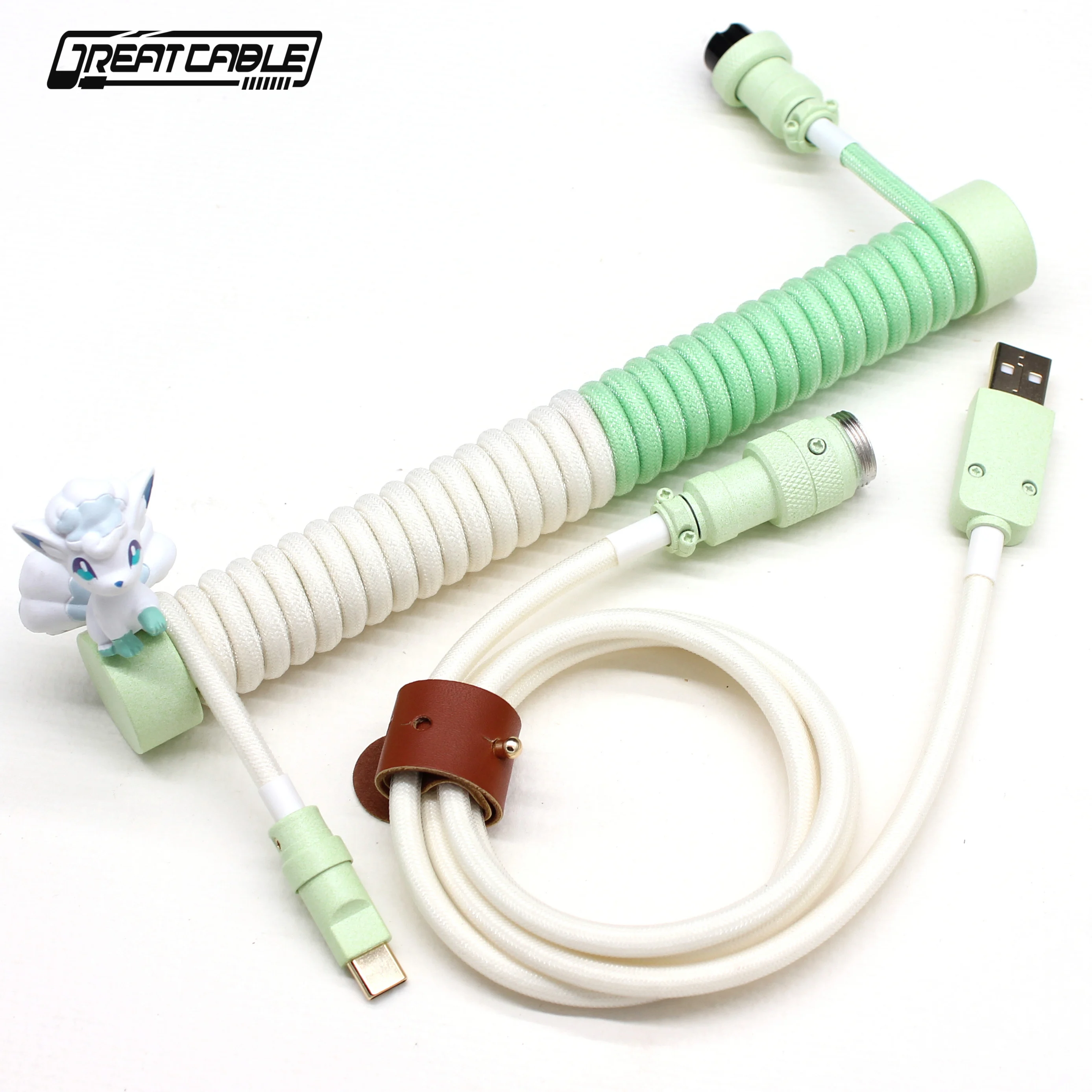 Aangepaste Toetsenbord Kabel Kleur Navigatie Plug Handmatige Spiraalkabel Type-C Toetsenbord Kabel Usb Datakabel