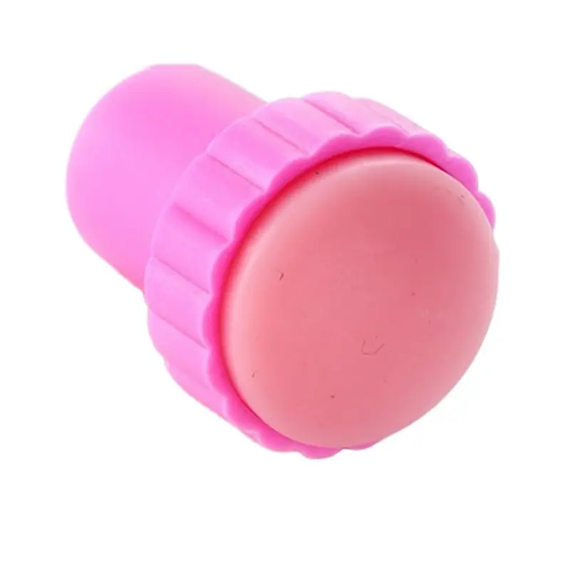 Carimbo rosa para arte em unhas, carimbo com raspador, placa de imagem, ferramentas de manicure, faça você mesmo, carimbo de transferência de esmalte