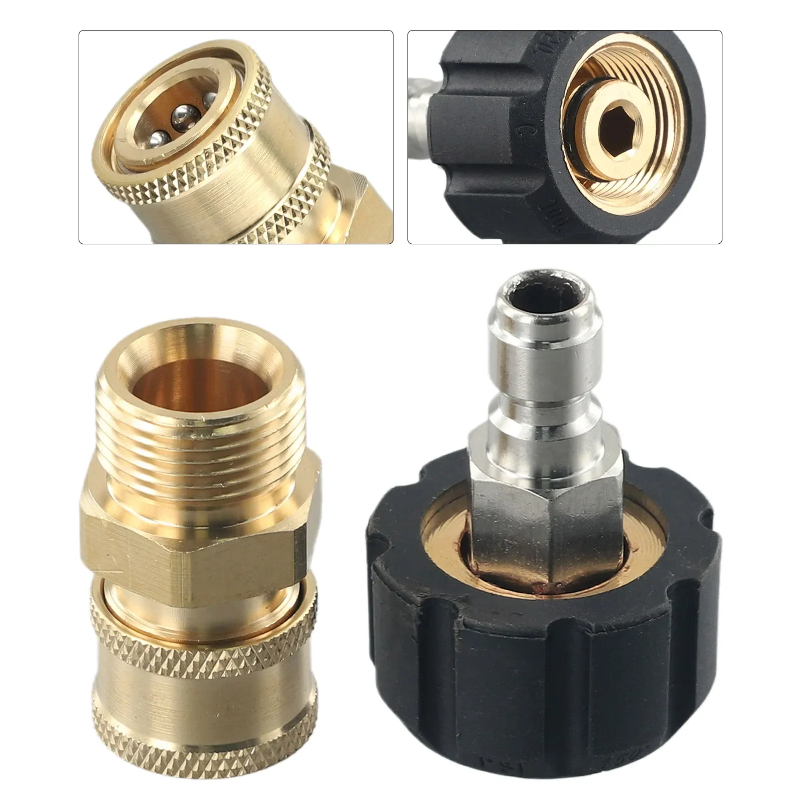 

Efficient M22 14mm to 1/4 Quick Disconnect Adapter Bundle Practical and Reliable Solution Compatible with Pressure Washer Tools